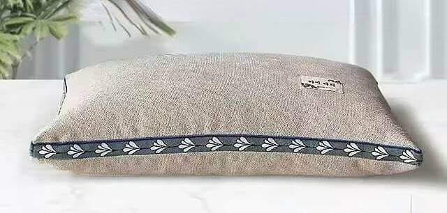 Full Buckwheat Hull Pillow with Wide Edging