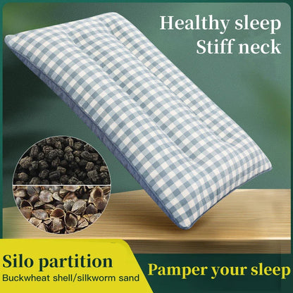 Silkworm and Buckwheat Hull Pillow